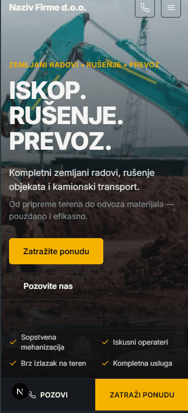 Iskop Website - Mobile