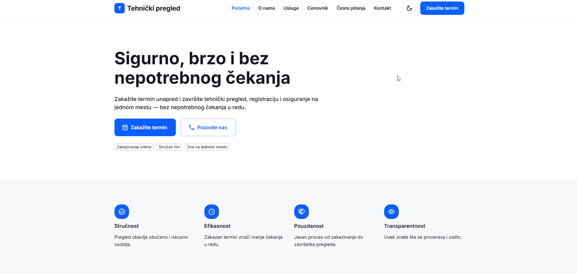 Tehnički pregled - Desktop